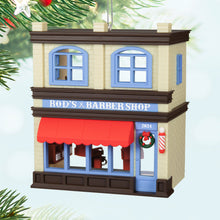 Load image into Gallery viewer, Hallmark Nostalgic Houses and Shops Rod's Barbershop 2024 Ornament