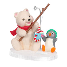 Load image into Gallery viewer, Hallmark Snowball and Tuxedo Fishing Friends Ornament