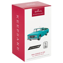 Load image into Gallery viewer, Hallmark All-American Trucks 1964 Dodge D-100 2024 Metal Ornament