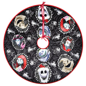 Hallmark Disney Tim Burton's The Nightmare Before Christmas Halloween Town Christmas Tree Skirt, 48"