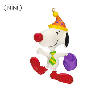 Hallmark Mini The Peanuts® Gang Clowning Around Snoopy Ornament, 1.06"