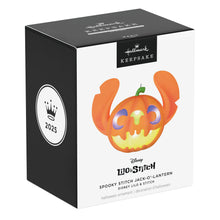 Load image into Gallery viewer, Hallmark Disney Lilo &amp; Stitch Spooky Stitch Jack-o&#39;-Lantern 2025 Ornament With Light
