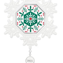 Load image into Gallery viewer, Hallmark Snowflake 2025 Porcelain Ornament
