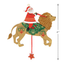 Load image into Gallery viewer, Hallmark Pull-String Lion With Santa 2025 Wood Ornament *coming in Oct
