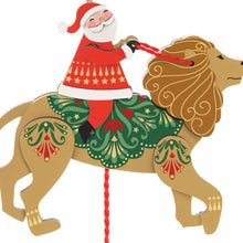 Load image into Gallery viewer, Hallmark Pull-String Lion With Santa 2025 Wood Ornament *coming in Oct
