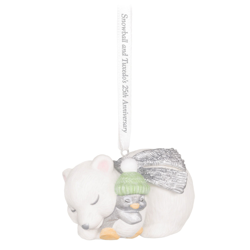Hallmark 25th Anniversary Snowball and Tuxedo 2025 Porcelain Ornament