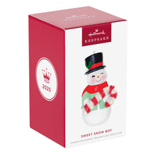 Load image into Gallery viewer, Hallmark Sweet Snow Boy 2025 Porcelain Ornament *coming in Oct
