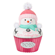 Load image into Gallery viewer, Hallmark Great-Granddaughter Cupcake 2025 Ornament
