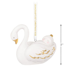 Load image into Gallery viewer, Hallmark Grandbaby&#39;s First Christmas Swan 2025 Porcelain Ornament
