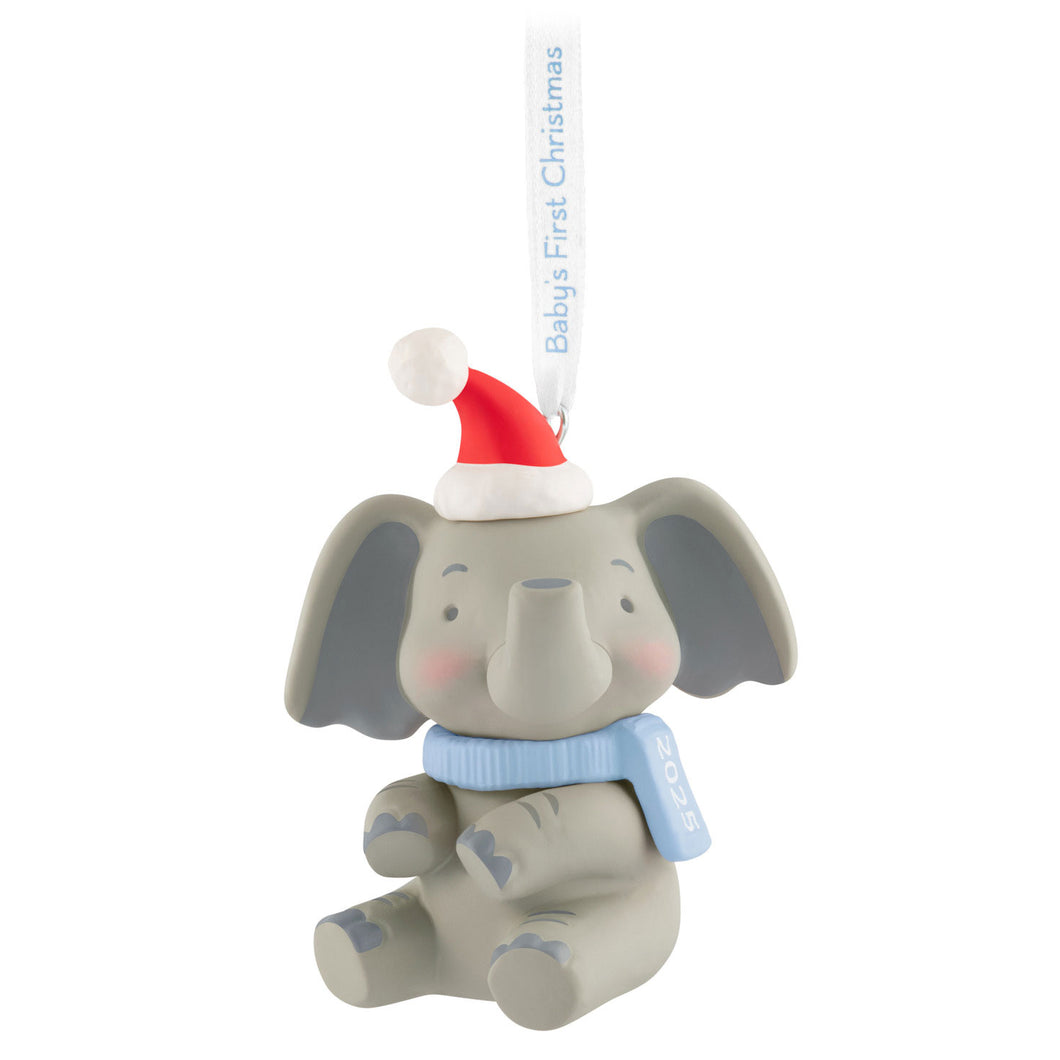 Hallmark Baby Boy's First Christmas Elephant 2025 Ornament