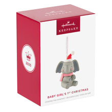 Load image into Gallery viewer, Hallmark Baby Girl&#39;s First Christmas Elephant 2025 Ornament
