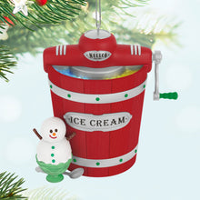 Load image into Gallery viewer, Hallmark Nellco Ice Cream Maker 2025 Musical Ornament With Light
