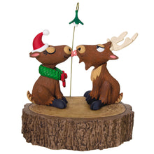 Load image into Gallery viewer, Hallmark Merry Kiss-Moose 2025 Musical Ornament With Motion
