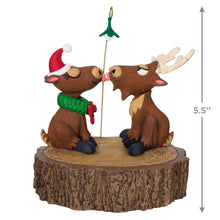 Load image into Gallery viewer, Hallmark Merry Kiss-Moose 2025 Musical Ornament With Motion
