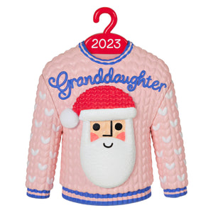 Hallmark Granddaughter Christmas Sweater 2023 Ornament