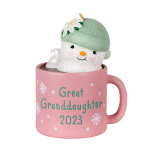 Hallmark Great-Granddaughter Hot Cocoa Mug 2023 Ornament