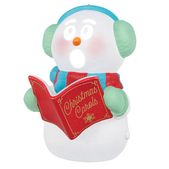 Hallmark Caroling Snowman 2024 Musical Ornament With Light