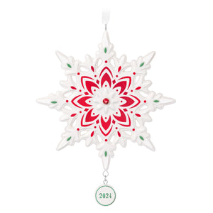 Hallmark Snowflake 2024 Porcelain Ornament