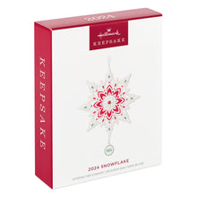 Load image into Gallery viewer, Hallmark Snowflake 2024 Porcelain Ornament
