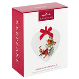 Hallmark Christmas Cardinals 2024 Porcelain Ornament