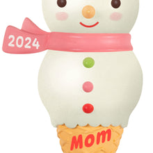 Load image into Gallery viewer, Hallmark Mom Snowman Ice Cream Cone 2024 Ornament
