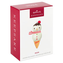 Load image into Gallery viewer, Hallmark Mom Snowman Ice Cream Cone 2024 Ornament
