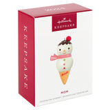 Hallmark Mom Snowman Ice Cream Cone 2024 Ornament