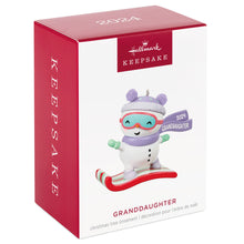 Load image into Gallery viewer, Hallmark Granddaughter Snowboarding Snowman 2024 Ornament
