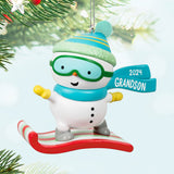 Hallmark Grandson Snowboarding Snowman 2024 Ornament