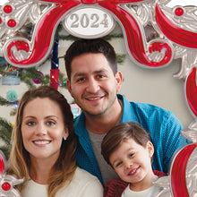 Load image into Gallery viewer, Hallmark Our Family Christmas 2024 Metal Photo Frame Ornament
