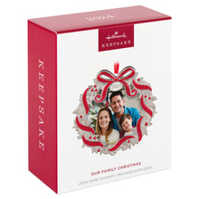 Load image into Gallery viewer, Hallmark Our Family Christmas 2024 Metal Photo Frame Ornament
