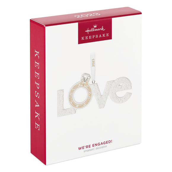 Hallmark We're Engaged! 2023 Porcelain Ornament