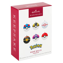 Load image into Gallery viewer, Hallmark Mini Pokémon Poké Balls 2024 Ornaments, Set of 6
