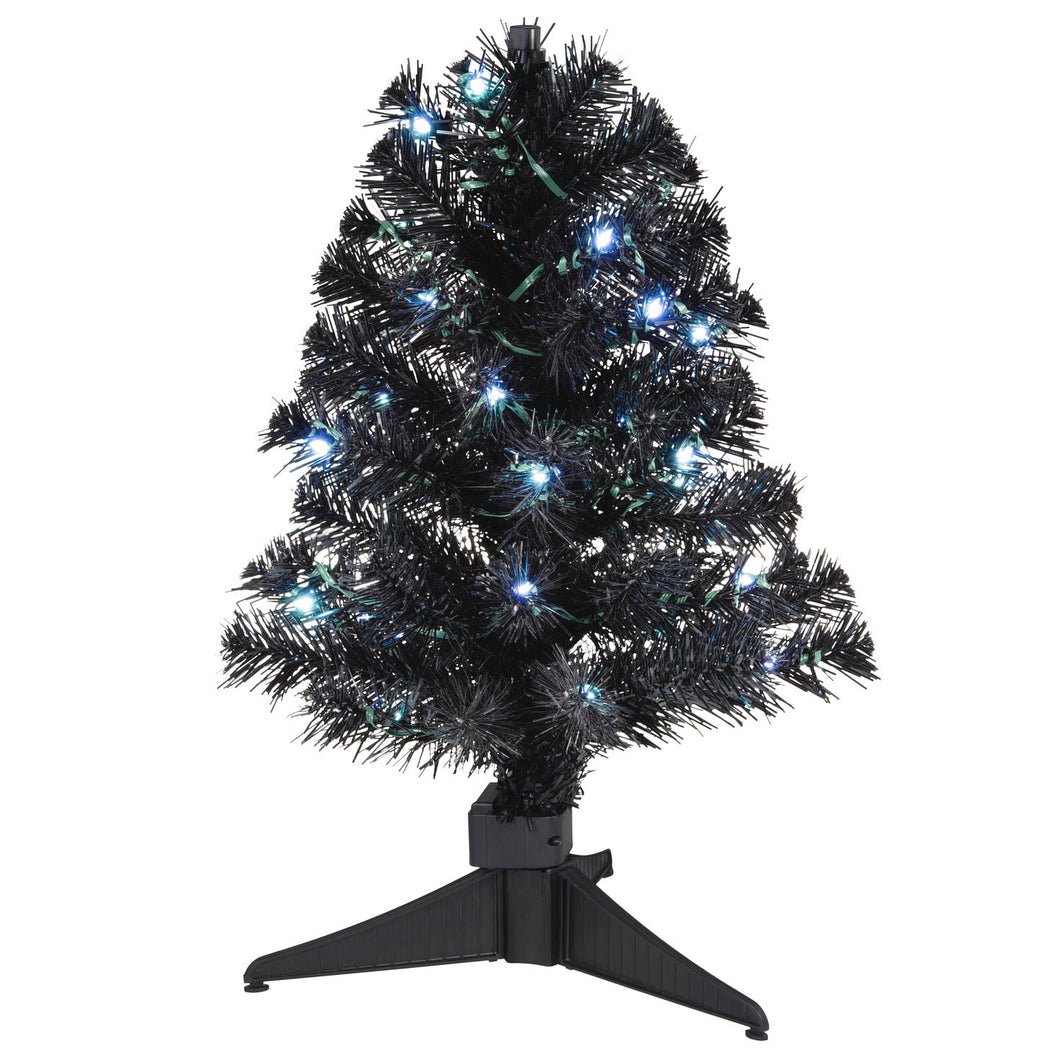 Hallmark Mini ShowToppers Black Christmas Tree With Light, 17