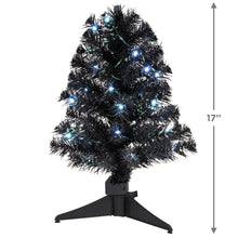 Load image into Gallery viewer, Hallmark Mini ShowToppers Black Christmas Tree With Light, 17&quot;
