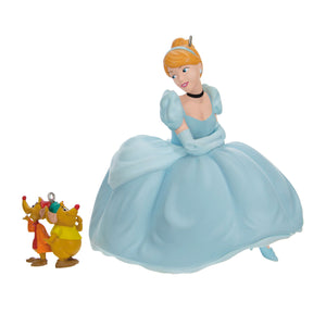 Hallmark Disney Cinderella Jaq and Gus Love Cinderelly Christmas Ornaments, Set of 2