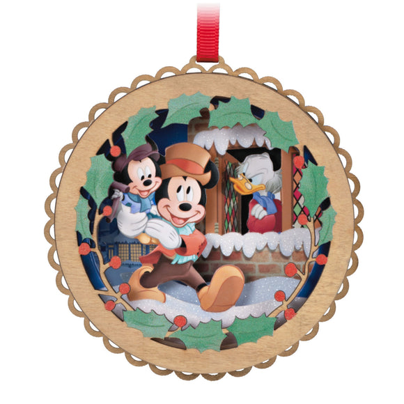 Hallmark Disney Mickey's Christmas Carol 40th Anniversary Papercraft Ornament