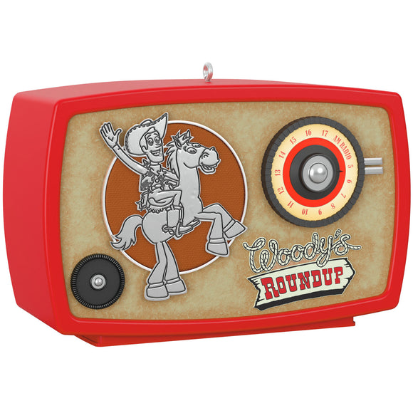 Hallmark Disney/Pixar Toy Story 2 Woody's Roundup Radio 2024 Ornament With Light and Sound