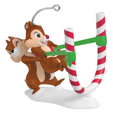 Load image into Gallery viewer, Hallmark Disney Chip and Dale Candy Cane Catapult 2025 Ornament
