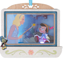 Load image into Gallery viewer, Hallmark Disney Pinocchio 85th Anniversary Geppetto’s Wish Come True Papercraft Ornament With Light
