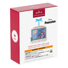 Load image into Gallery viewer, Hallmark Disney Pinocchio 85th Anniversary Geppetto’s Wish Come True Papercraft Ornament With Light
