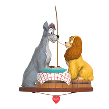 Load image into Gallery viewer, Hallmark Disney Lady and the Tramp 70th Anniversary Spaghetti Supper 2025 Ornament
