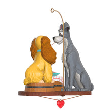 Load image into Gallery viewer, Hallmark Disney Lady and the Tramp 70th Anniversary Spaghetti Supper 2025 Ornament

