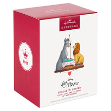 Load image into Gallery viewer, Hallmark Disney Lady and the Tramp 70th Anniversary Spaghetti Supper 2025 Ornament

