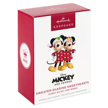 Load image into Gallery viewer, Hallmark Disney Mickey and Minnie Sweater-Sharing Sweethearts 2025 Ornament *coming in Oct
