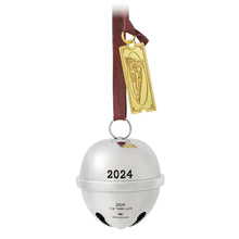 Load image into Gallery viewer, Hallmark The Polar Express™ 20th Anniversary Santa&#39;s Sleigh Bell 2024 Metal Ornament
