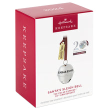 Load image into Gallery viewer, Hallmark The Polar Express™ 20th Anniversary Santa&#39;s Sleigh Bell 2024 Metal Ornament
