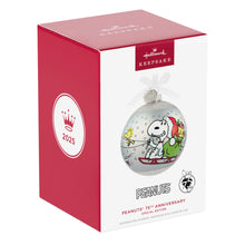 Load image into Gallery viewer, Hallmark Peanuts® 75th Anniversary Special Edition 2025 Glass Ornament *coming in Oct
