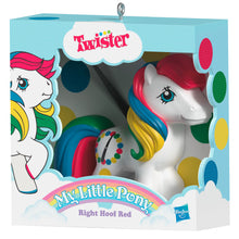 Load image into Gallery viewer, Hallmark Hasbro® My Little Pony® Retro Twister® Right Hoof Red 2025 Ornament
