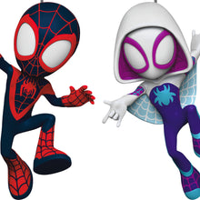 Load image into Gallery viewer, Hallmark Marvel Spidey and His Amazing Friends Spin and Ghost-Spider 2025 Ornaments, Set of 2
